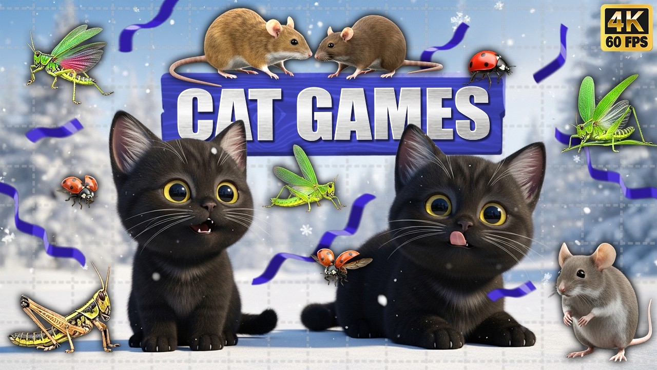 CAT GAMES 🐾3D Game for Cats | Video for Cats  – Ultimate CAT TV #151😻 4K60FPS