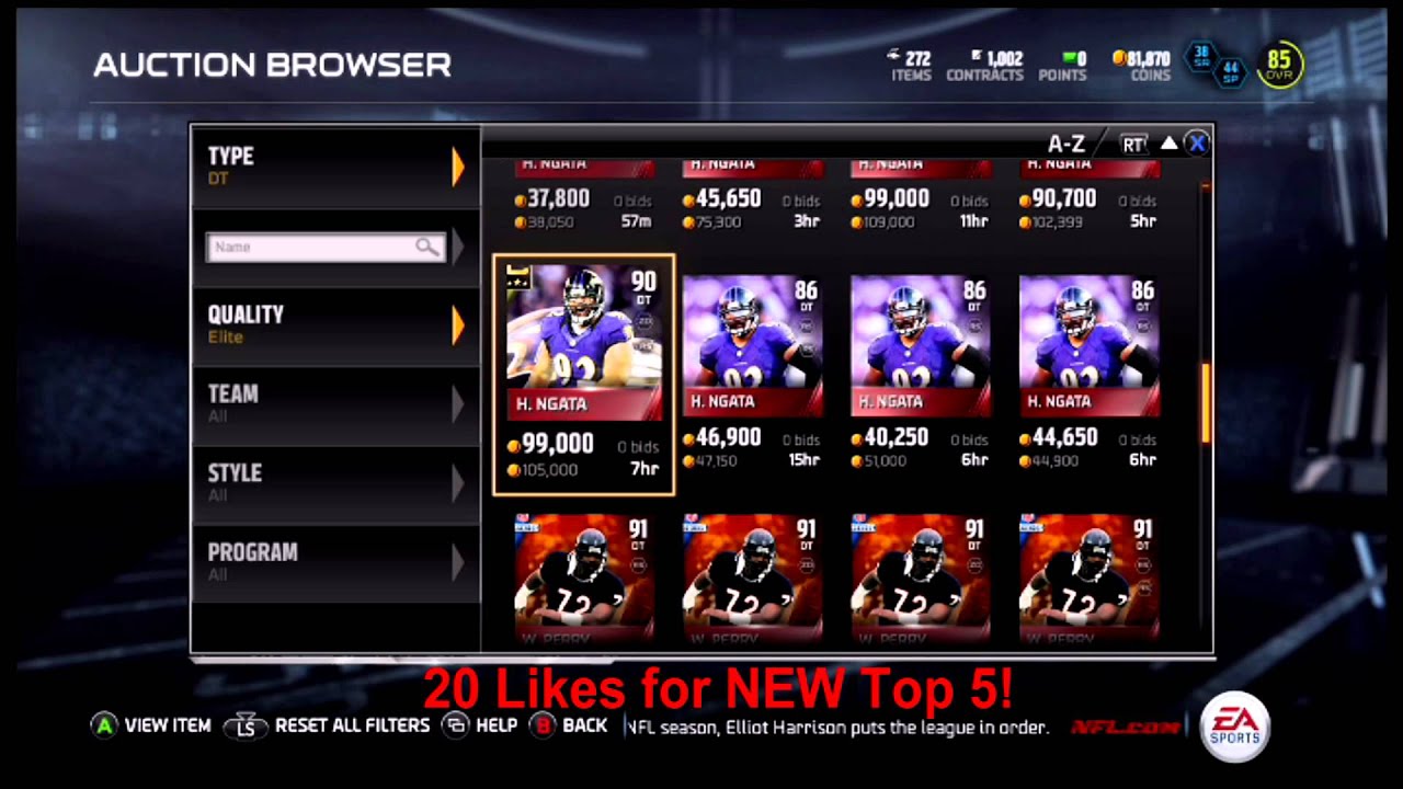MUT 15 - Top 5 DT - Madden 15 Ultimate Team