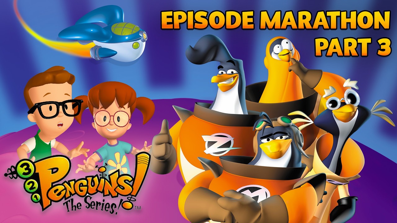 Mega Marathon Part 3 🚀 3-2-1 Penguins! Full Episodes 🐧 Learning and Lessons for Kids 💥
