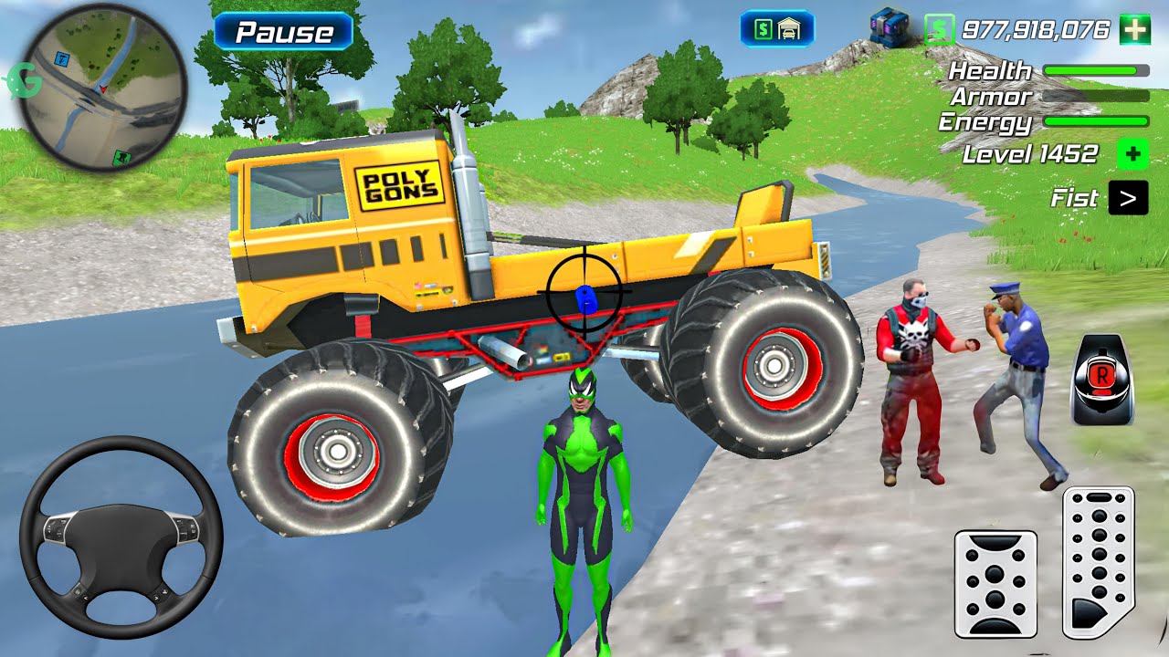 Spider Rope Frog Ninja Hero: Open City Monster Truck Simulator - INSANE Android Gameplay
