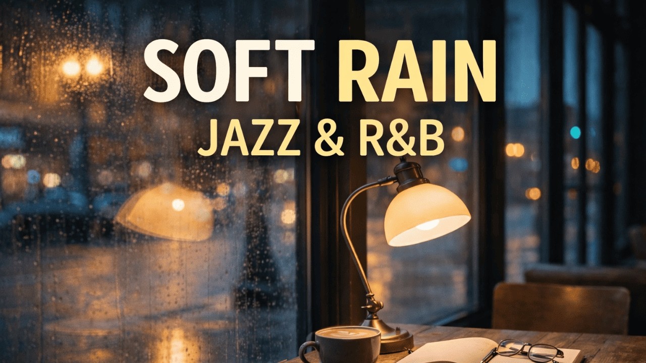Soft Rain Evening Smooth Jazz R&B | Coffee Shop Background Music for Work & Study