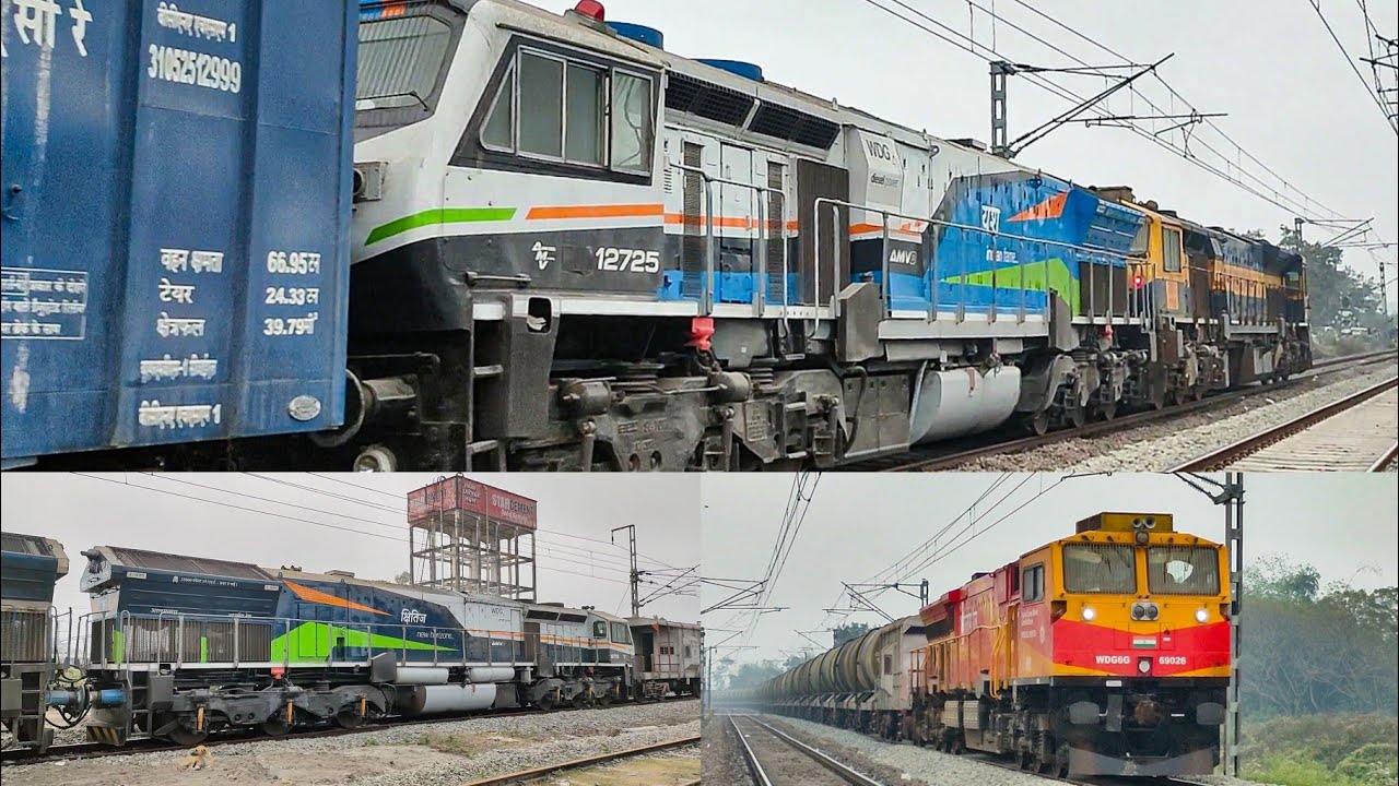 [7 IN 1] Colourful Diesel & Electric Locomotive hauled Trains !! WDG4 Twins + WAG9 + WAP5 + WDG6G 