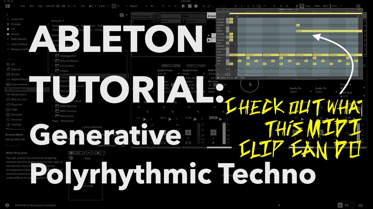 Ableton Tutorial: Generative Polyrhythmic Techno