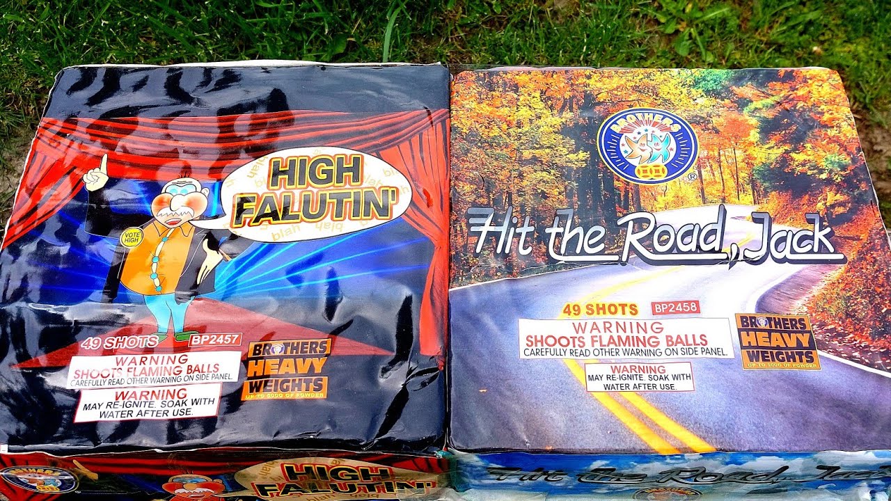 HIGH FALUTIN / HIT THE ROAD JACK, 4️⃣9️⃣ x2️⃣ Shots, By Brothers Pyrotechnics 500g
