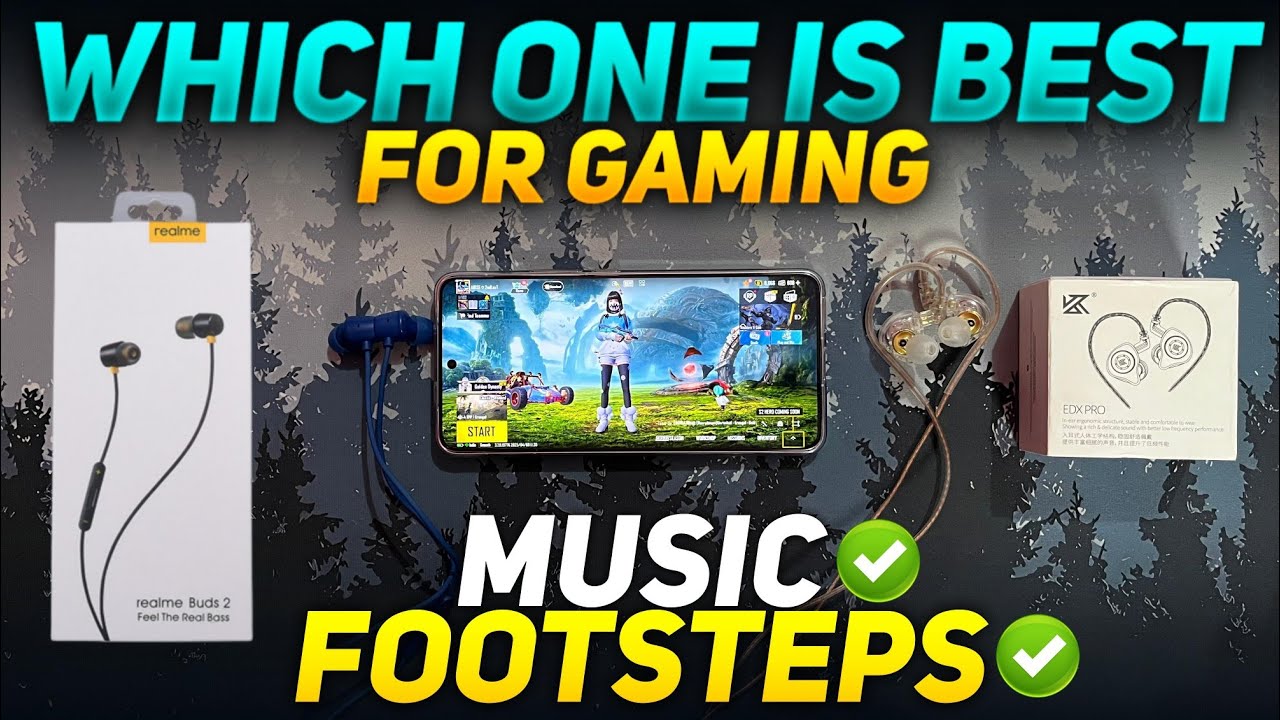 REALME BUDS 2 VS KZ EDX PRO EARPHONES BGMI GAMING TEST | WIRED GAMING EARPHONES UNDER 1000 RS