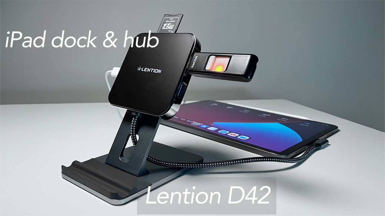 Универсальный USB-C концентратор и подставка для iPad Pro / iPad Air 4 - Lention D42