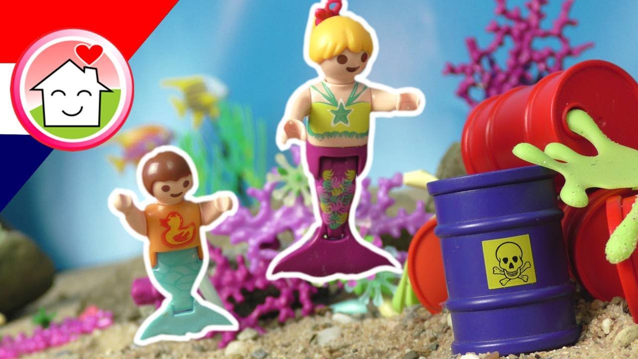 Playmobil filmpje Nederlands Zeemeerminnen in gevaar! - Familie Huizer