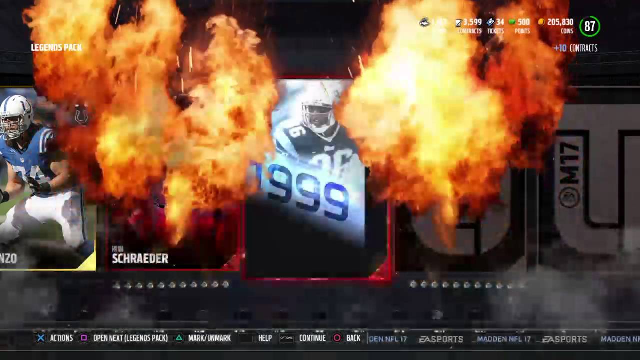 Madden 17  Legend packs, Huge pack opening