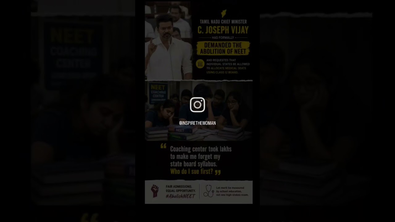 Abolish NEET Exam #vijaythalapathy #tvkvijay #neet2026#education #students#exams #currentaffairs