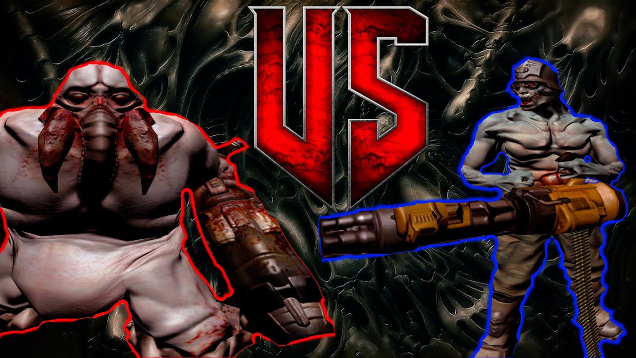 Mancubus vs Commando - DOOM 3 Cinematic Monster Infighting - Full HD