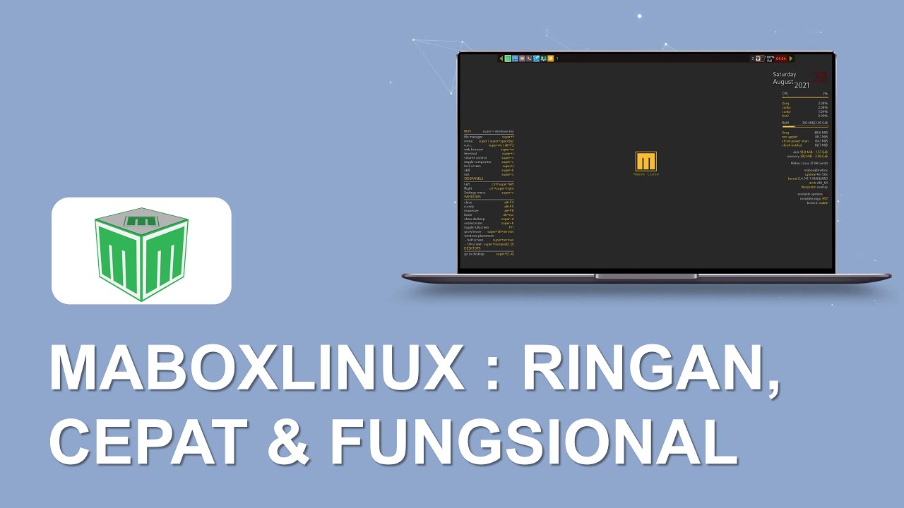 Mabox Linux Review | Linux Ringan Terbaik | Linux untuk RAM 2GB | untuk Laptop Spek Rendah | Jadul
