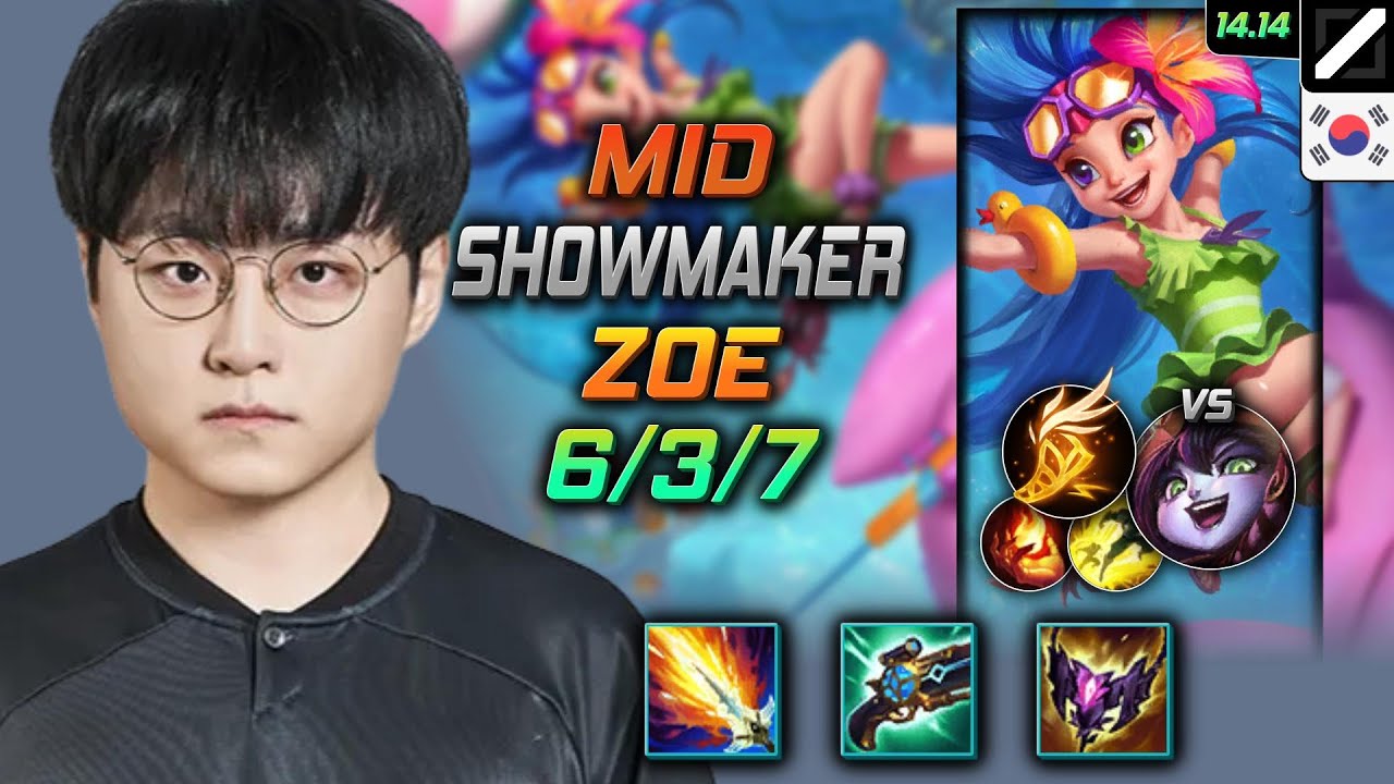 Zoe Mid Build ShowMaker Lich Bane Fleet Footwork - LOL KR Challenger Patch 14.14