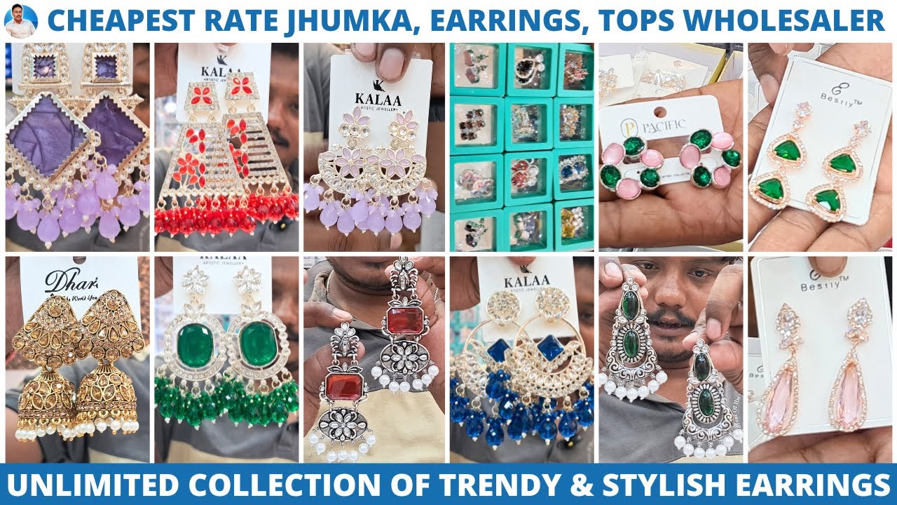 Unlimited Variety of Latest Earrings, Jhumka & Tops Biggest Wholesaler in Kolkata