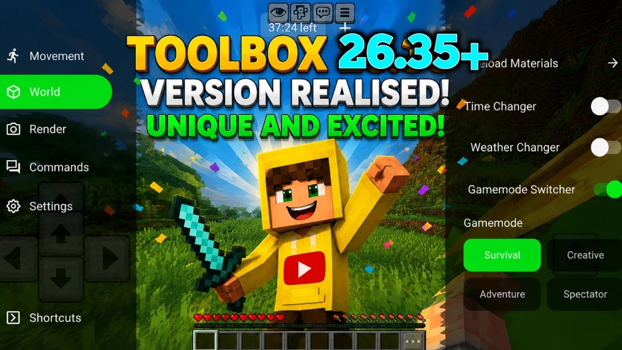 🔥 🧰 Toolbox V6.1! (1.26.33+) (64bit) is here.Best MCPE Client for PvP & FPS 🚀