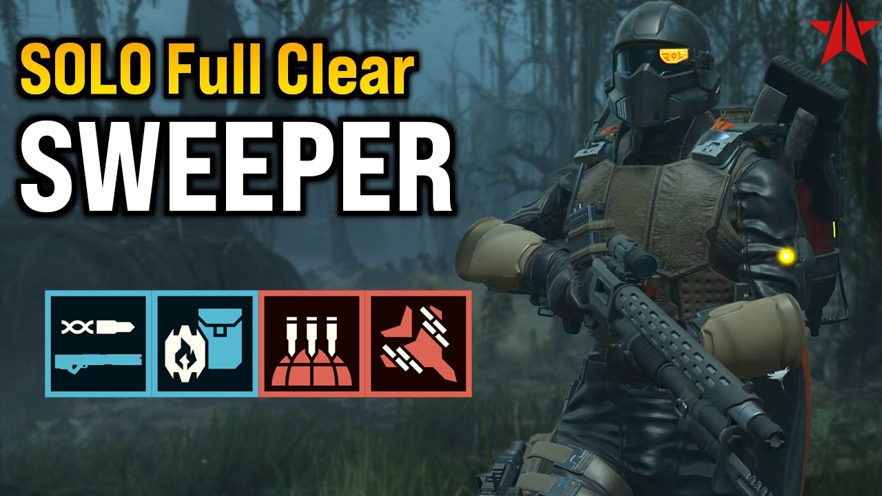 Helldivers 2 - Sweeper SHREDS Bots, Solo Max Difficulty (Full Clear)