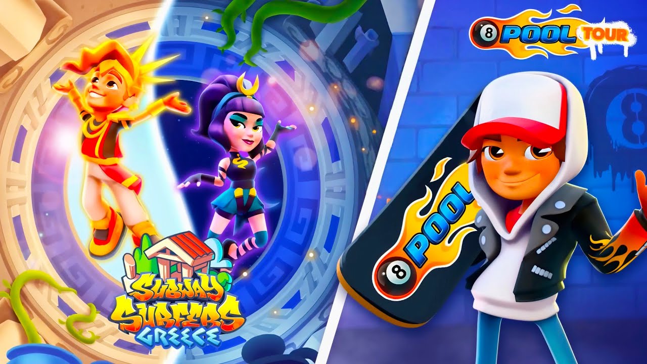 Subway surfers Greece 2025 l 8 Ball pool 🎱