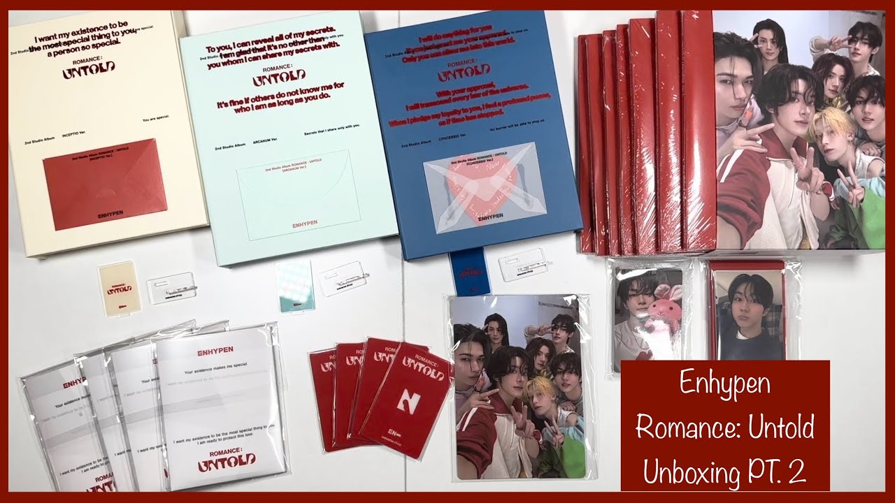 Unboxing: Enhypen Romance: Untold [Standard, Engene, Weverse Versions with POBs]