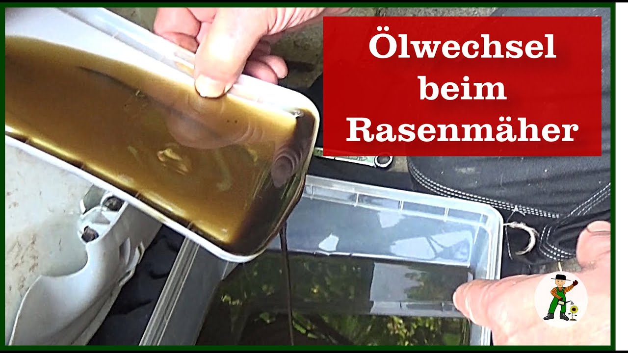 Ölwechsel beim Rasenmäher
