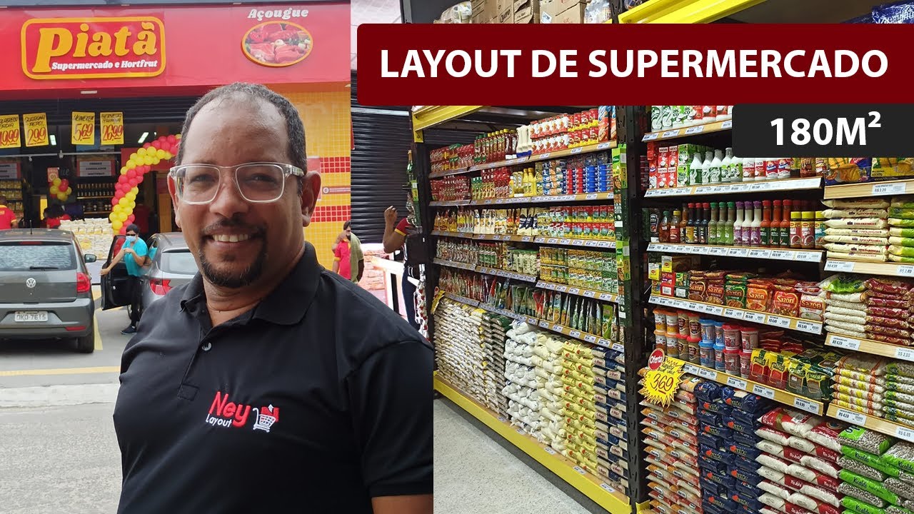 Layout de um Supermercado de 180m² - Bastidores de um Layout