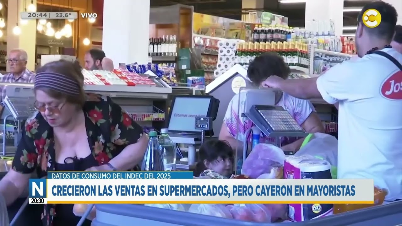 Crecieron las ventas en supermercados, pero cayeron en mayoristas | N20:30 | 26-02-26