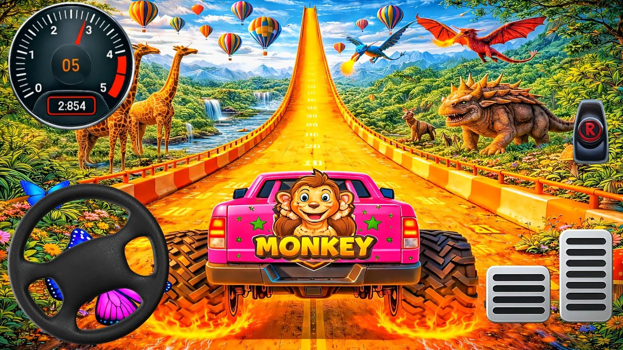 Impossible Mega Ramp Race 3D Challenge – Monster Truck Stunt Car Simulator – Android Gameplay 2025