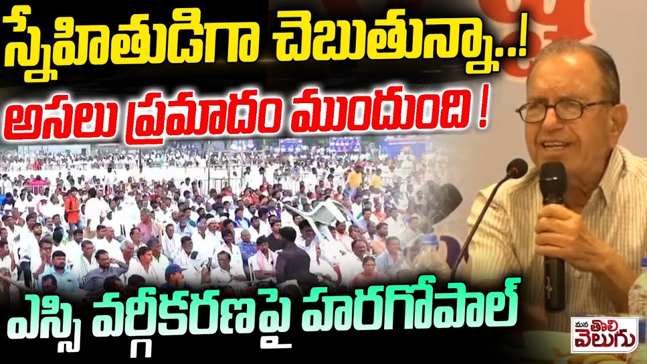 స్నేహితుడిగా చెబుతున్నా ...! అసలు ప్రమాదం ముందుంది ! Prof Haragopal Speech On Sc Classification