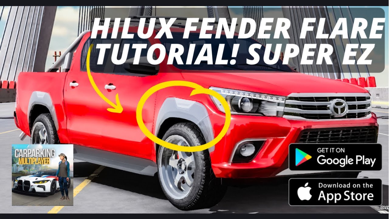 HOW TO MAKE HILUX FENDER FLARES TUTORIAL IN CPM - CAR PARKING MULTIPLAYER - ELI CPM