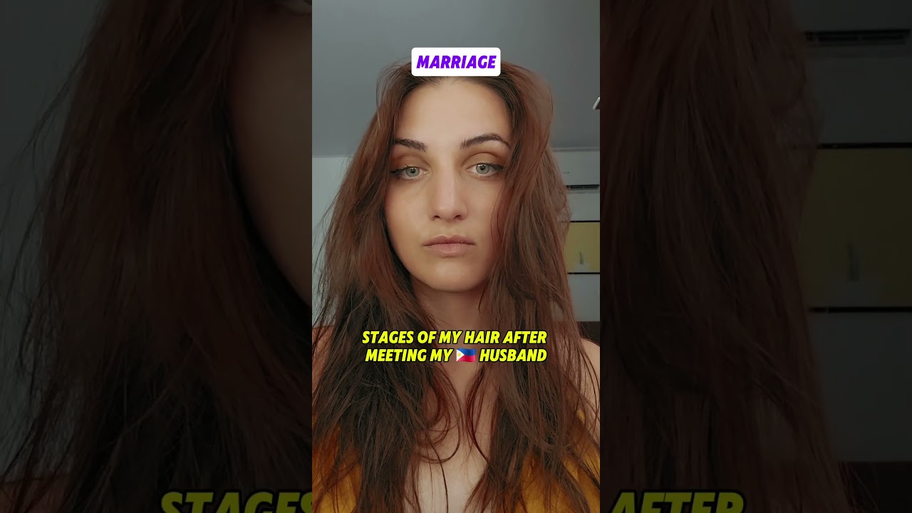 effect of Filipino husband on hairstyle vs. having kids with him🇵🇭 🤣 #philippines #amwf #filipino
