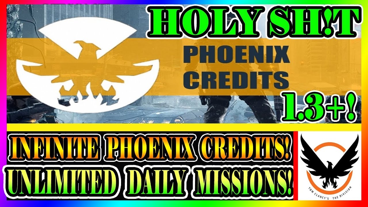 INFINITE Phoenix Credits GLITCH SH*T WTF!! | The Division | Unlimited DAILY Missions Exploit! | 1.3