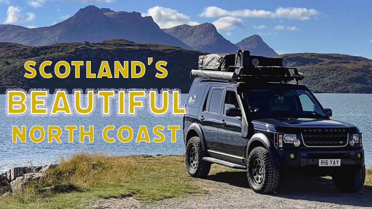 NORTH COAST OF SCOTLAND: car camping in a LAND ROVER and CABIN LIFE! **SUNSET IN THE HOT TUB**