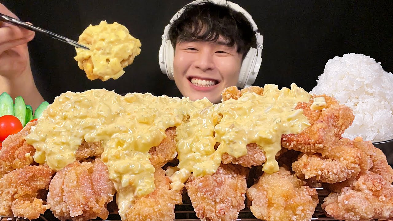 【ASMR】タルタルソースのチキン南蛮添えver2.0【咀嚼音/mukbang/Eating Sounds】