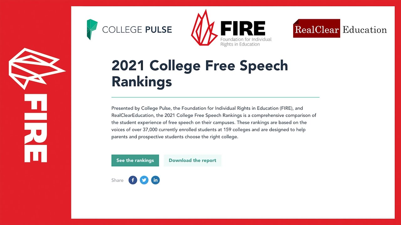 2021 College Free Speech Rankings