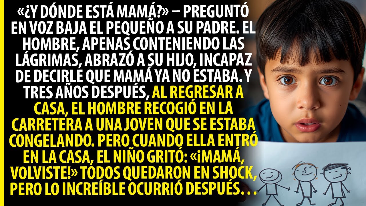 «¿Y dónde está mamá?» – preguntó en voz baja el pequeño a su padre. El…