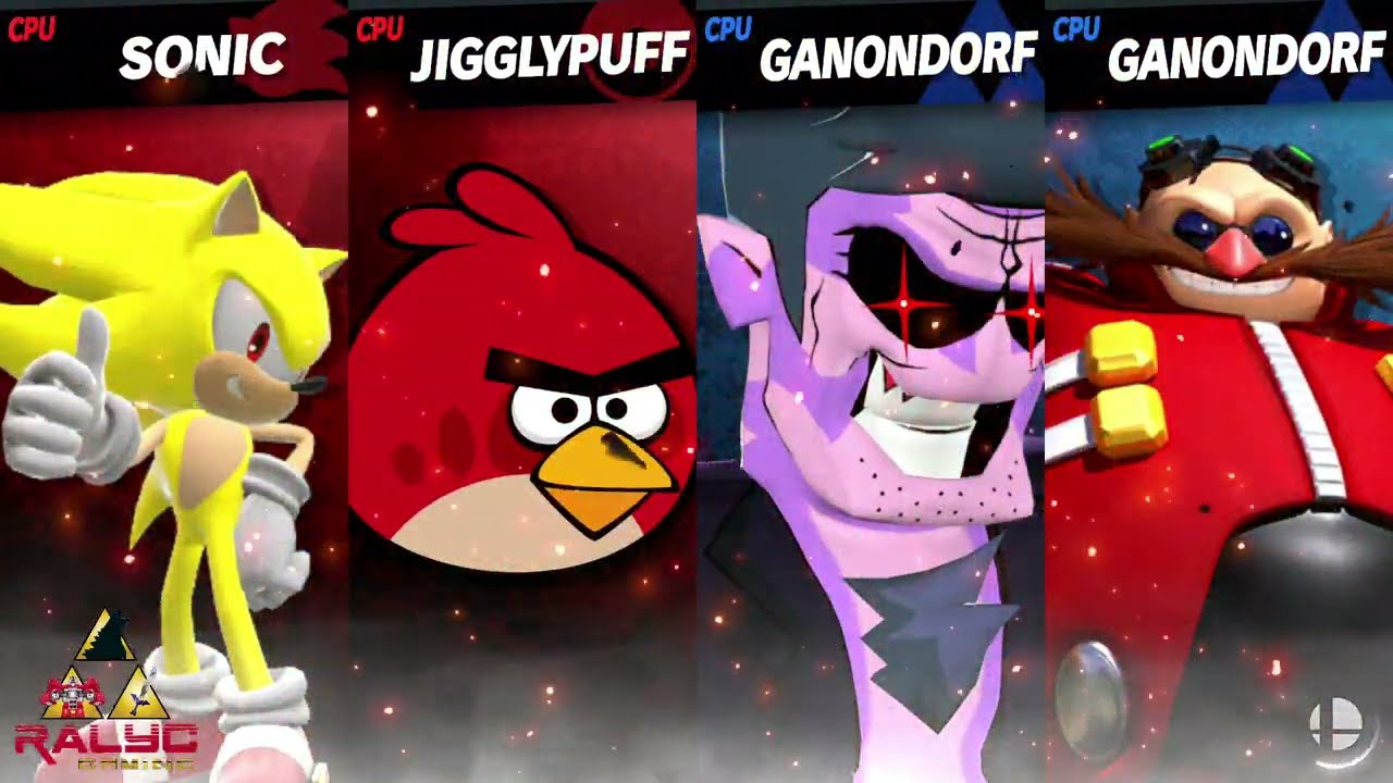 Smash Mods Ultimate:  Super Sonic and Angry Bird vs Daddy Dearest and Eggman