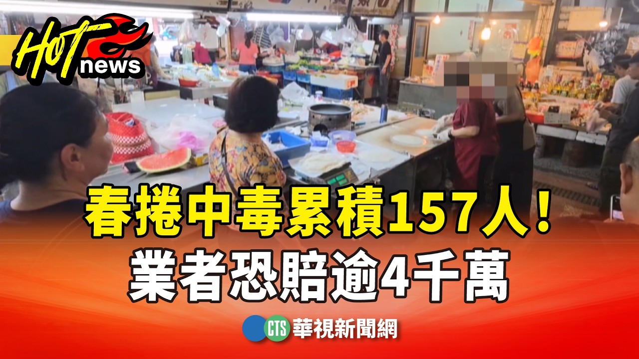 春捲中毒累積157人！　業者恐賠逾4千萬　議員：建議假扣押｜華視新聞 20260407 @CtsTw