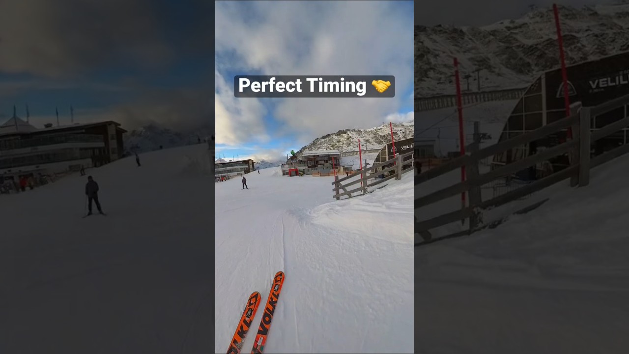 Perfect timing 🤝😍⛷ #ski #skiing #insta360 #ischgl #snow #mountainsarecalling #perfection
