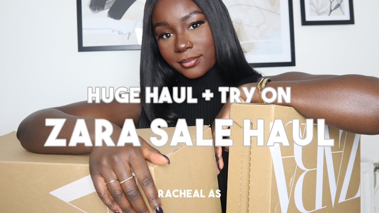 HUGE ZARA SALE HAUL + TRY ON  - JANUARY 2022 SALE | RACHEAL AS