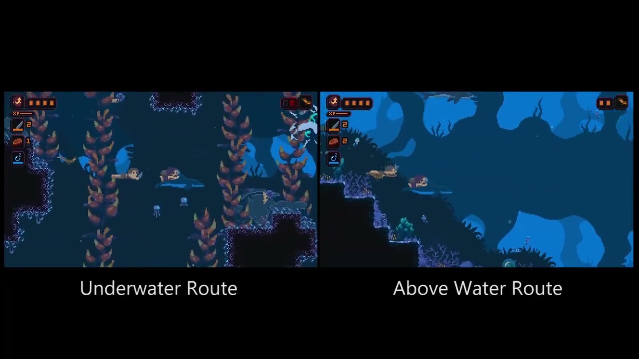 Primal Planet Any% - Underwater Route Comparison