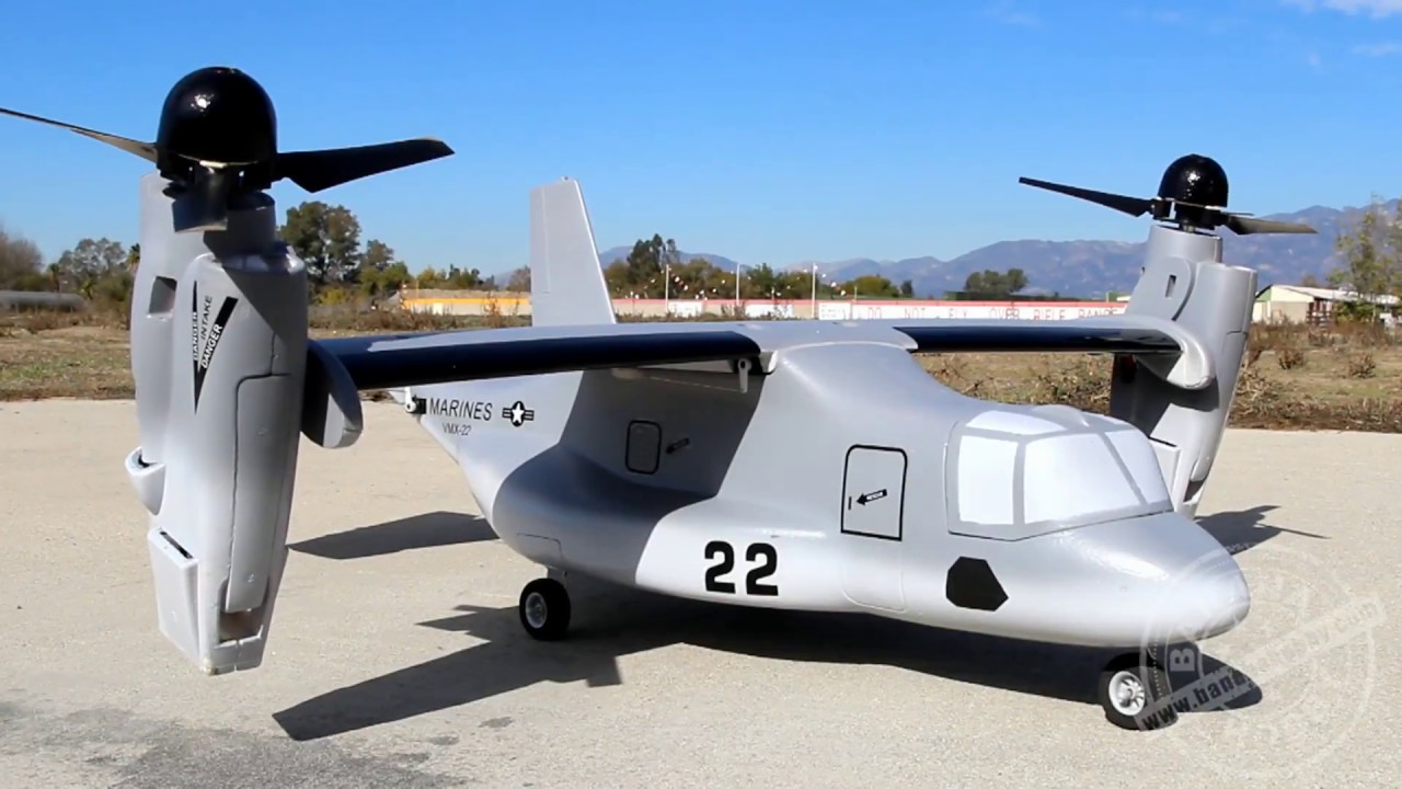 Радиоуправляемая модель вертикального взлета и посадки V-22 Osprey на Banana Hobby!