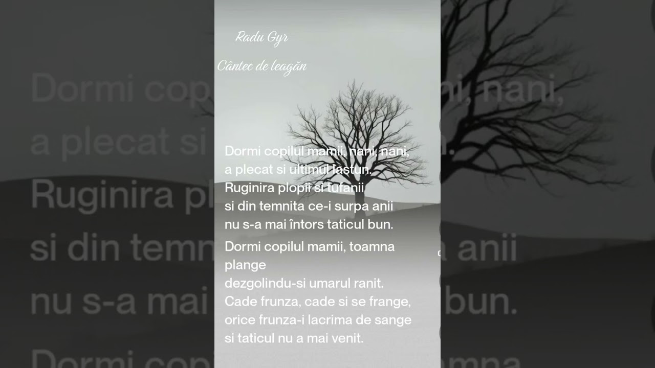 Radu Gyr -Cantec de leagan