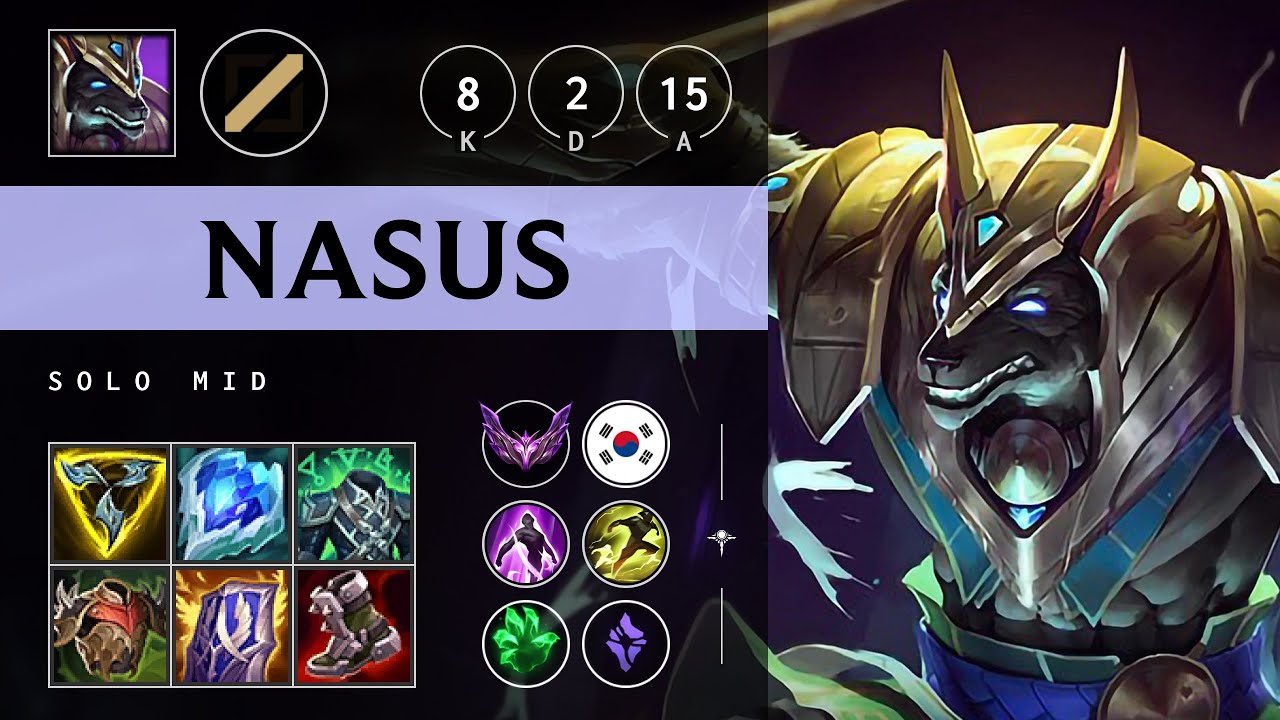 Nasus Mid vs Yasuo - KR Master Patch 25.13