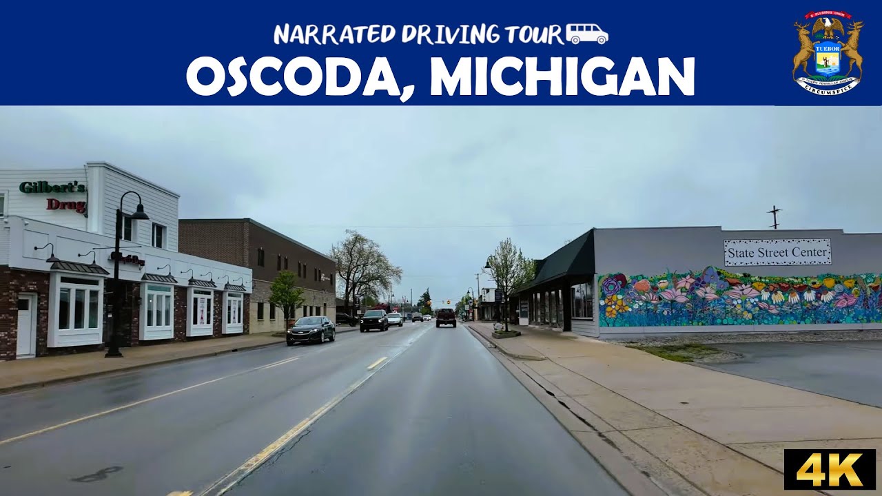 🌊 Oscoda, Michigan 🚗 4K Drive