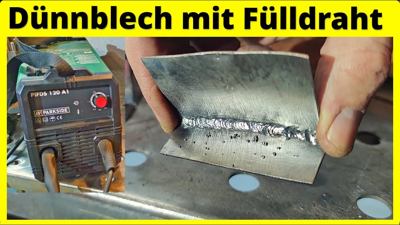 Dünnblech mit Fülldraht schweißen | Parkside PIFDS 120 A1