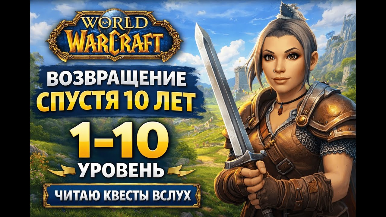 Возвращение в WoW спустя 10 лет — Воин 1–10 | Читаю все квесты вслух