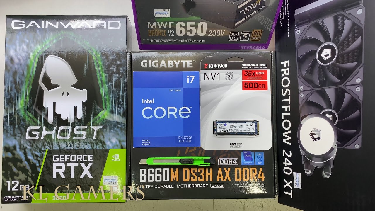 intel Core i7 12700F GIGABYTE B660M DS3H AX DDR4 RTX3060 ID-Cooling FROSTFLOW 240 XT Gaming PC