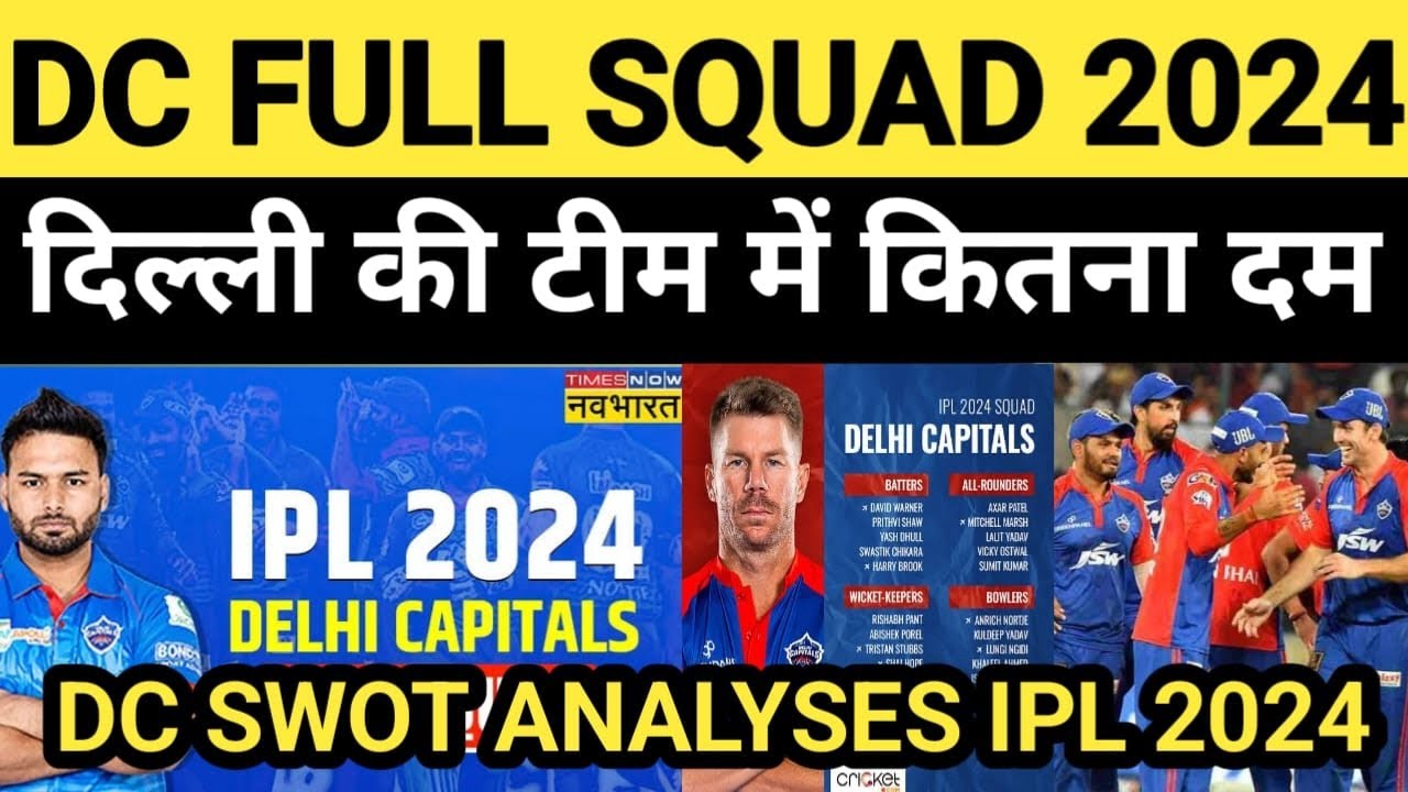 Delhi Capitals SWOT Analysis in Ipl 2024 | Dc Full Squad 2024 | Dc Full Squad | Delhi Capitals