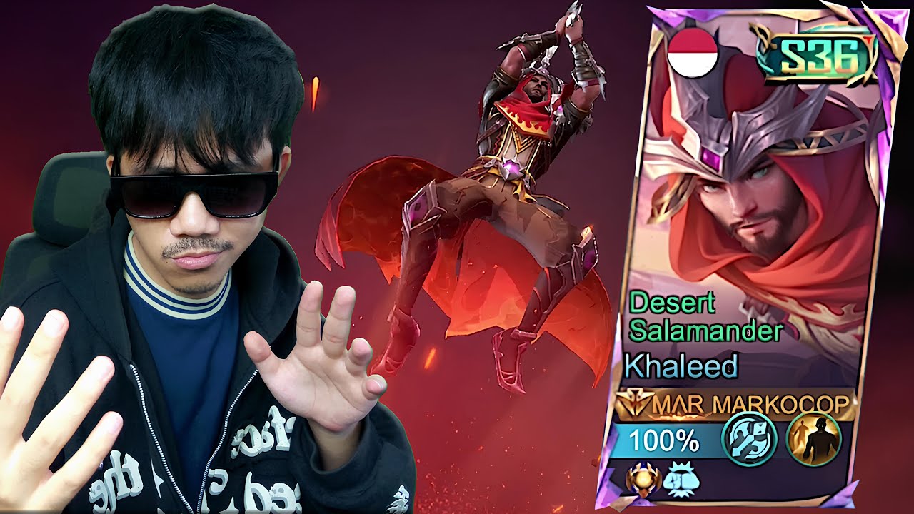 REVIEW SKIN S36 KHALEED MESKIPUN GRATIS EFEK NYA MENYALA - Mobile legends