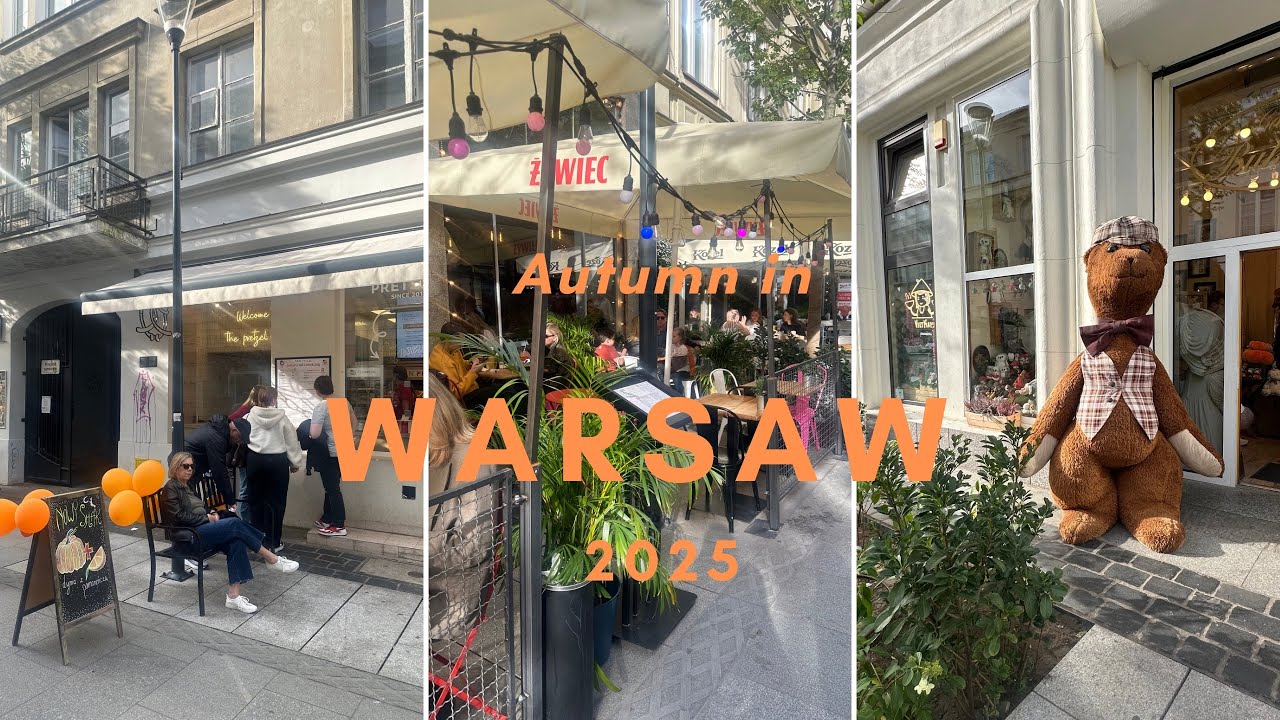 AUTUMN IN WARSAW 🍂|Walking downtown  #travel  #warsaw #beautiful #street #walking 