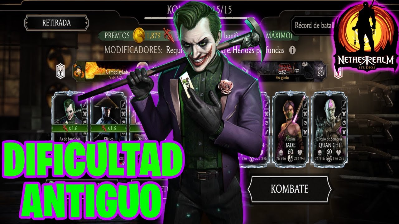 EL GUASÓN En Modo SOBREVIVIENTE 😍 - Dificultad ANTIGUO | Mortal Kombat Mobile