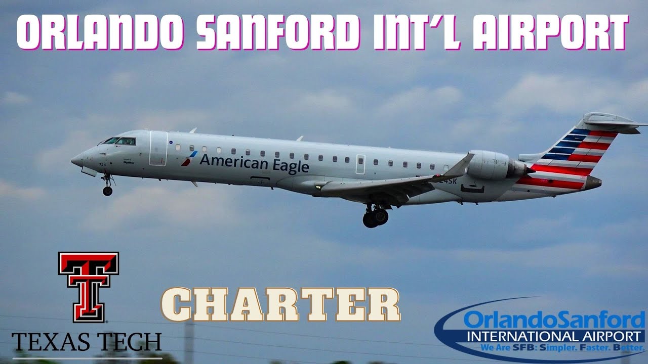 BUSY ORLANDO SANFORD INT'L AIRPORT 2/23/24 TEXAS TECH CHARTER #aviation #new #plane #airport #best